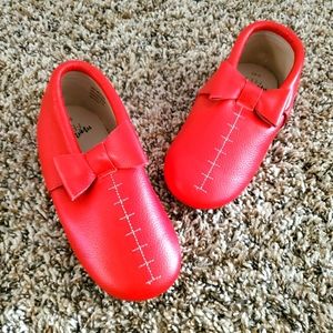 Monkey Feet Red Football Moccasins Size 5/6